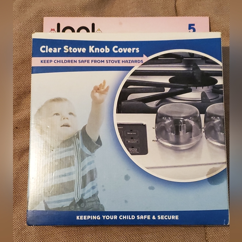 5 Clear Stove Knob Covers By Jool Baby Products NEW Infant Child Safety
